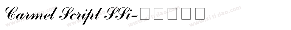 Carmel Script SSi字体转换
